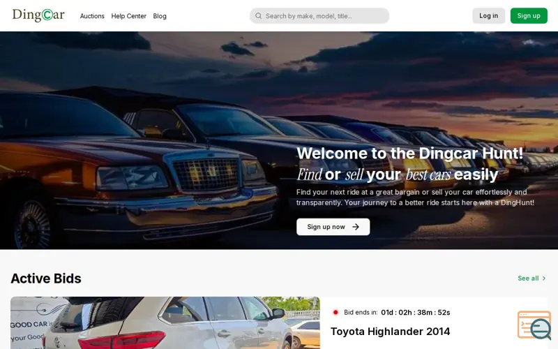 Screenshot of Dingcar