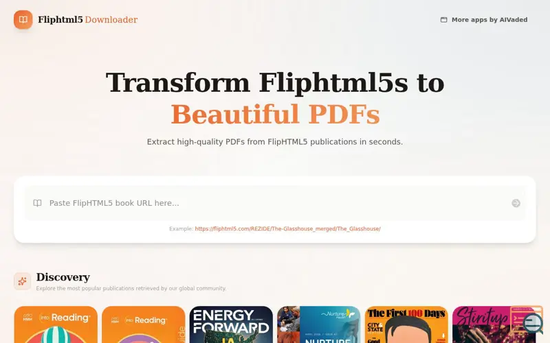 Screenshot of Fliphtml5 Downloader