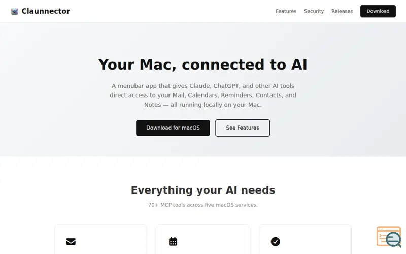 Screenshot of Claunnector