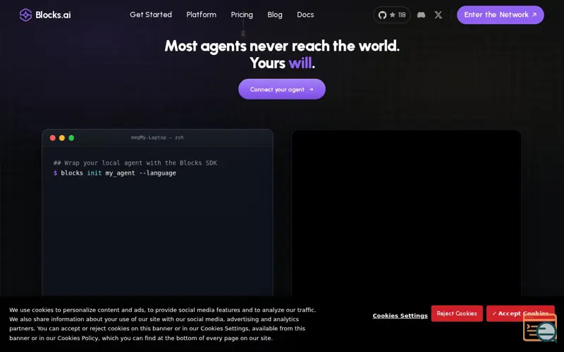Screenshot of Blocks.ai