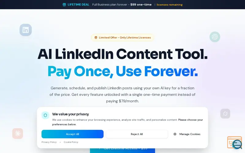 Screenshot of LinkedGrow
