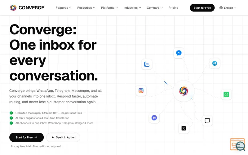 Screenshot of Converge, a launch using Zalo