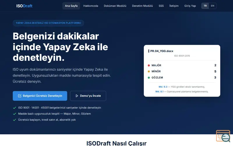 Screenshot of ISODraft