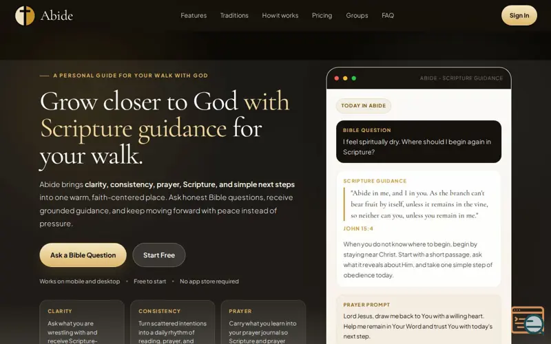 Screenshot of Abide