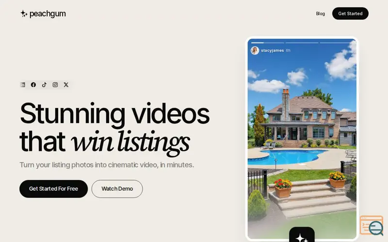 Screenshot of Peachgum.ai