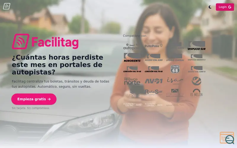 Screenshot of Facilitag