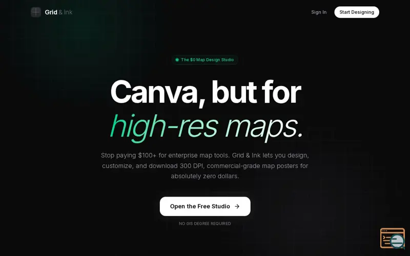 Screenshot of Grid & Ink