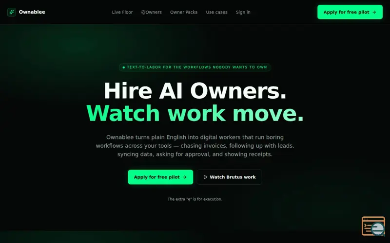 Screenshot of Ownablee - Your digital workers 