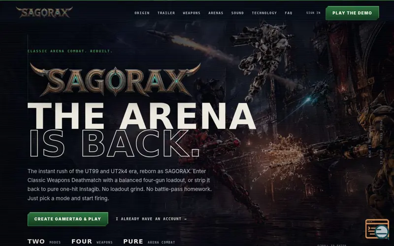 Screenshot of SAGORAX ARENA | Free WebGPU Instagib Browser FPS