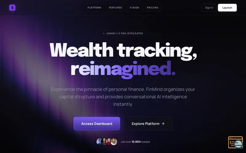 Screenshot of FinMind AI
