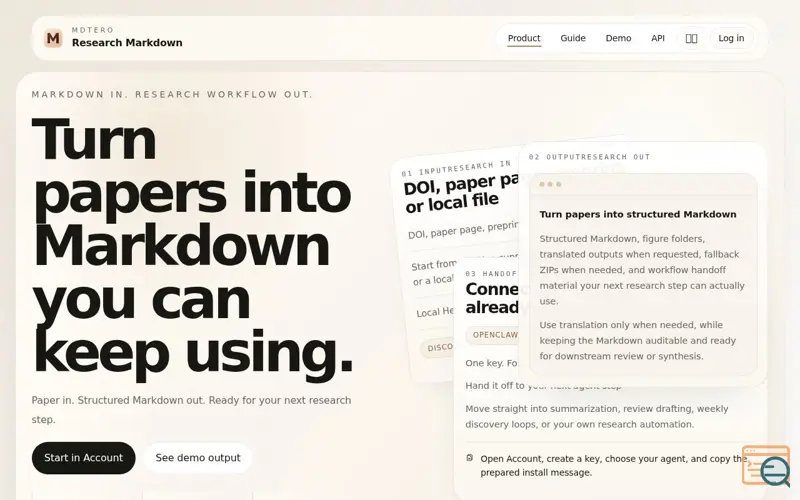 Screenshot of Mdtero