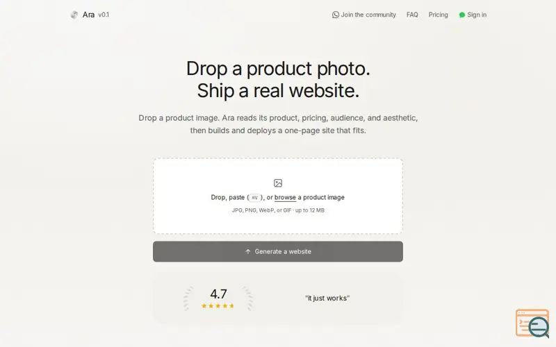 Screenshot of Ara