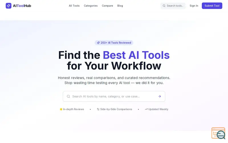 Screenshot of AI ToolsHub