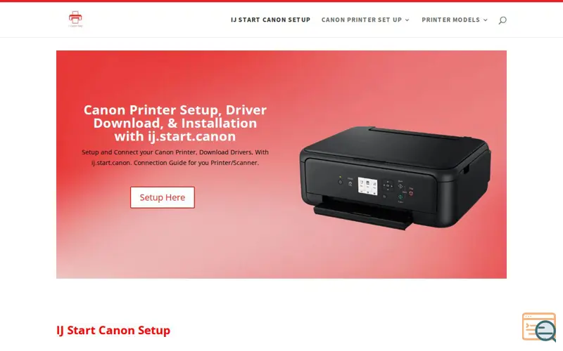 Screenshot of IJ Start Canon Setup | IJ.Start.Cannon