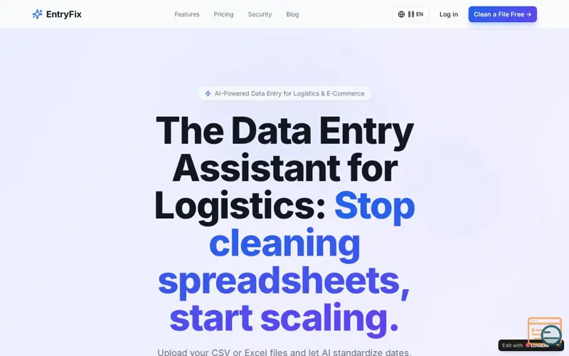 Screenshot of Entry Fix