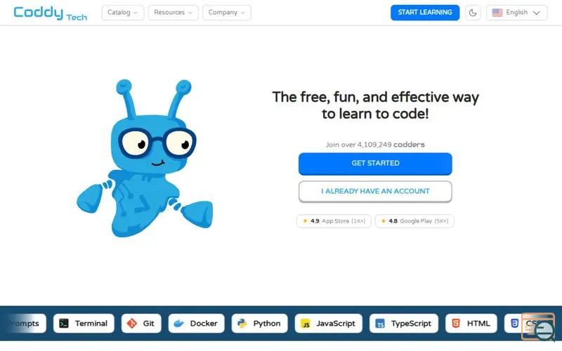 Screenshot of Coddy