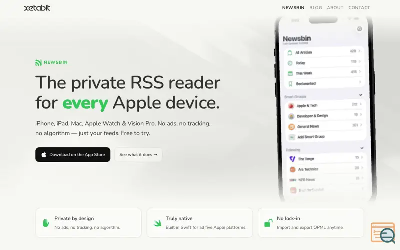 Screenshot of Newsbin