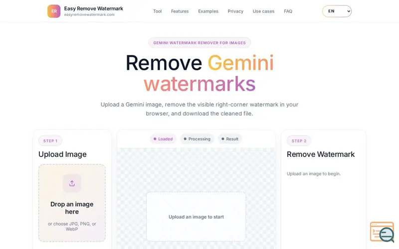 Screenshot of Easy Remove Watermark