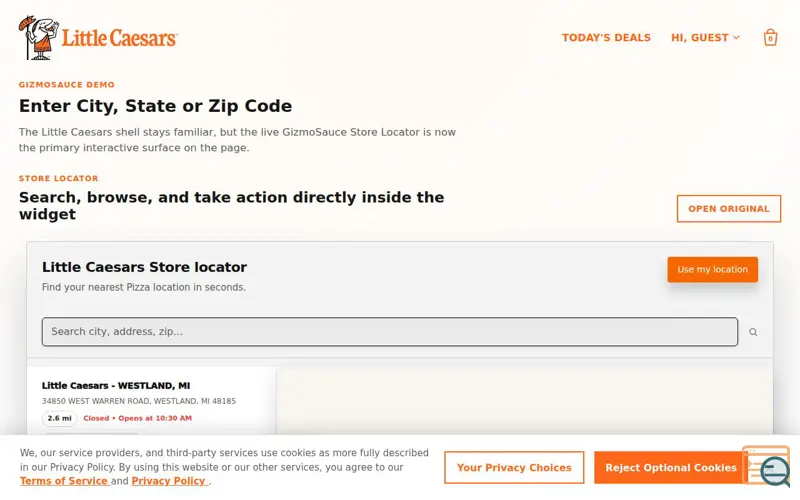 Screenshot of GizmoSauce