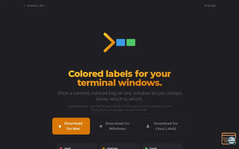 Screenshot of TerminalTags