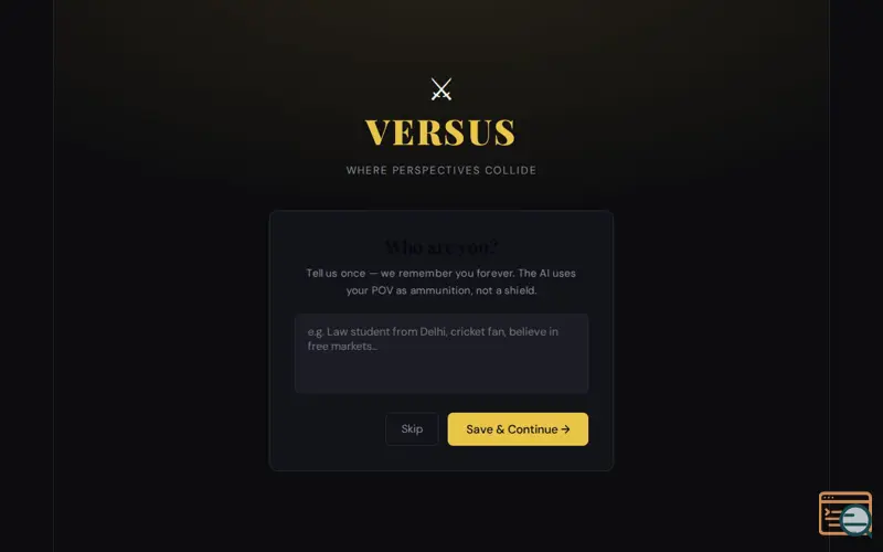 Screenshot of Versus