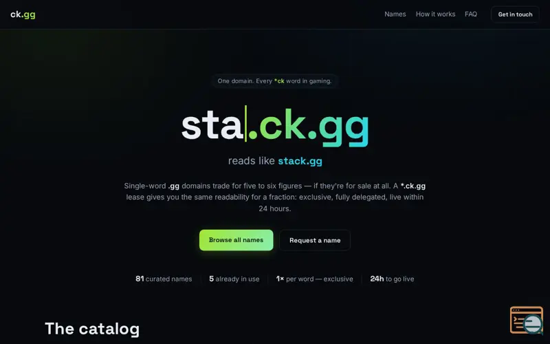 Screenshot of ck.gg