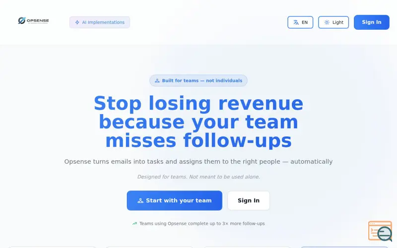 Screenshot of OPSENSE