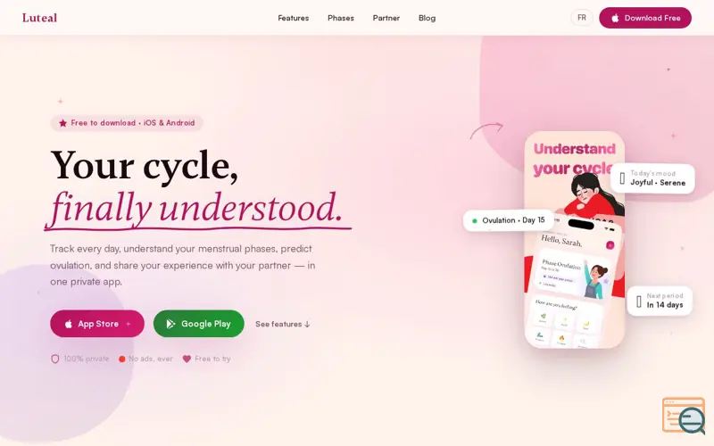 Screenshot of Luteal