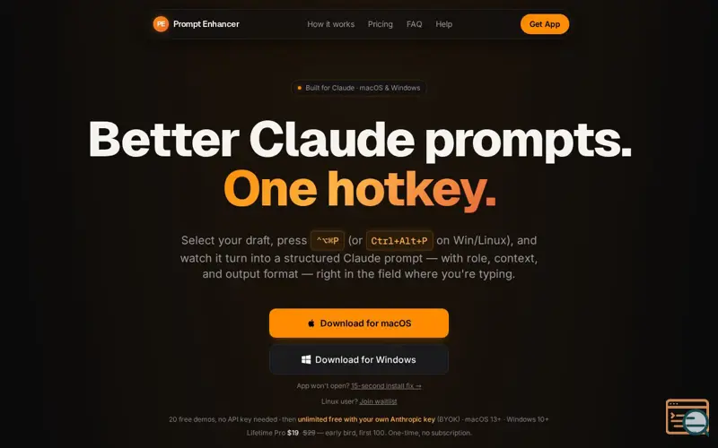 Screenshot of Prompt Enhancer