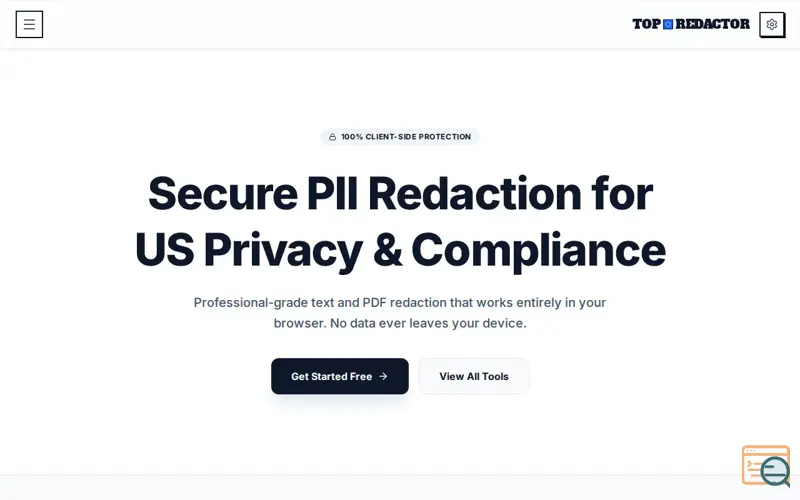 Screenshot of Top Redactor