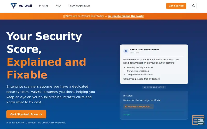 Screenshot of VulWall