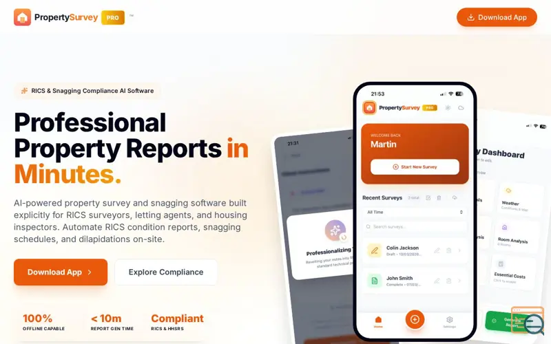 Screenshot of PropertySurvey Pro