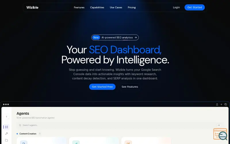 Screenshot of Wizible