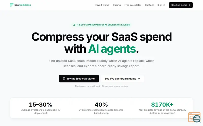 Screenshot of SeatCompress
