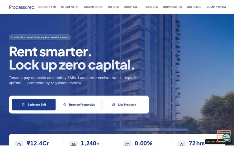 Screenshot of Mypropey—  Rentals, Escrow Deposits