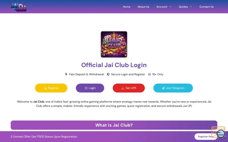 Screenshot of Jai Club Game