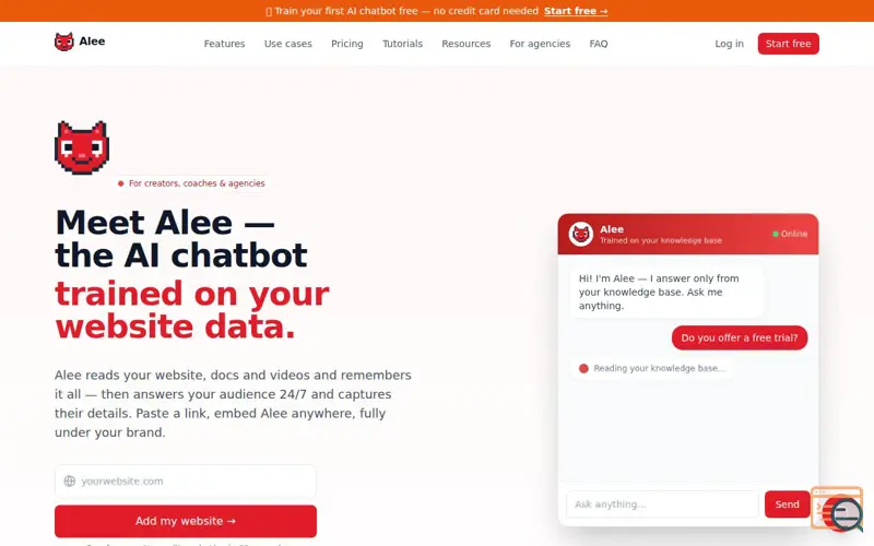 Screenshot of Alee