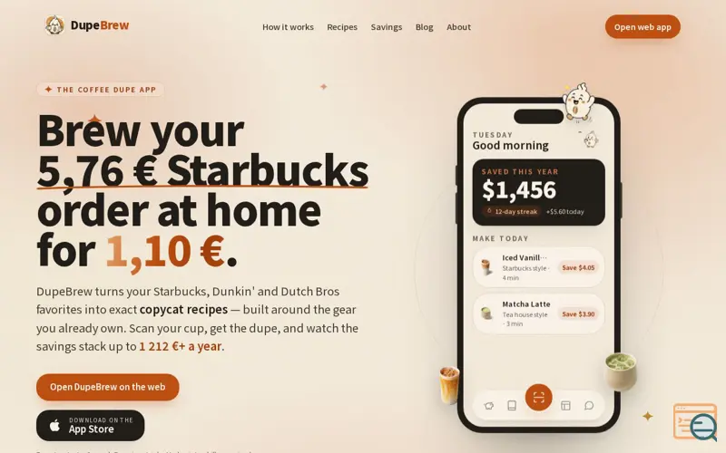 Screenshot of DupeBrew