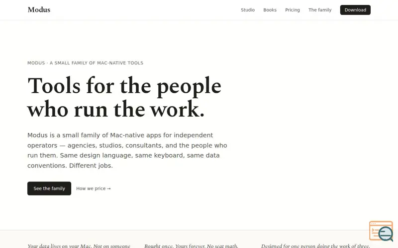 Screenshot of Modus Studio