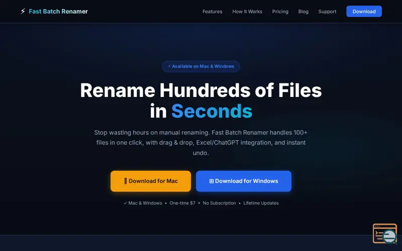 Screenshot of Fast Batch Renamer