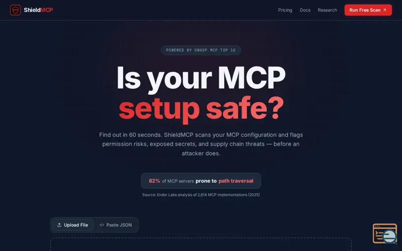 Screenshot of ShieldMCP