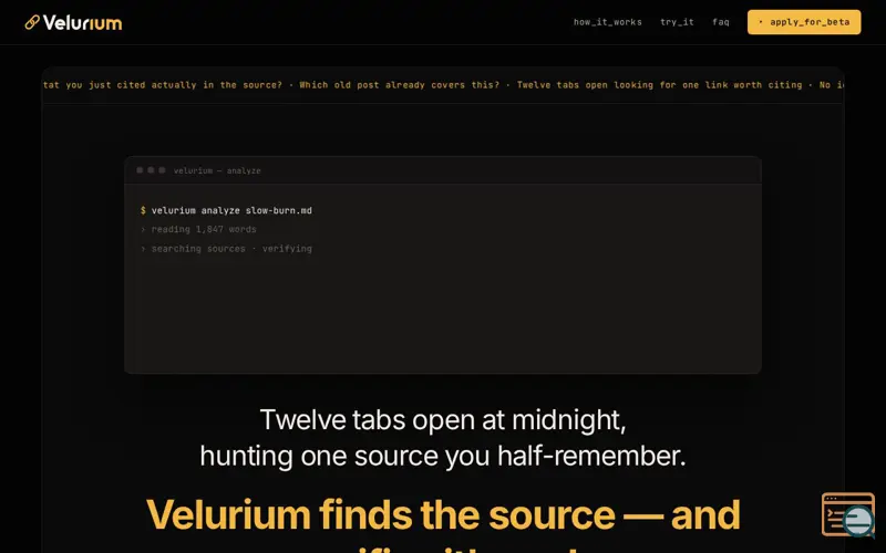 Screenshot of Velurium