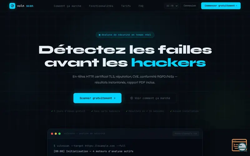Screenshot of VulnScan
