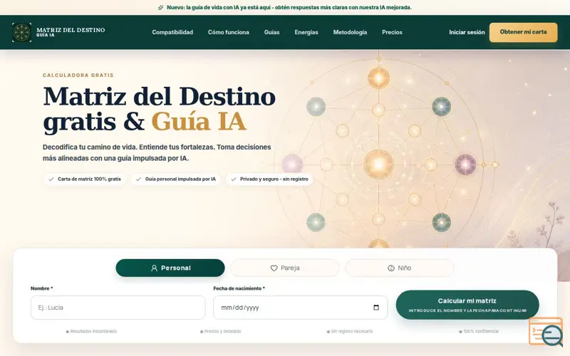 Screenshot of Matriz del Destino gratis en español