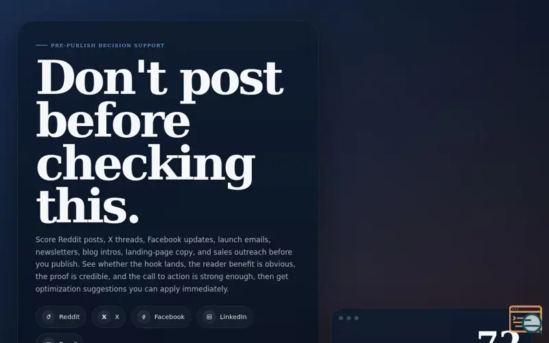 Screenshot of PrePublish
