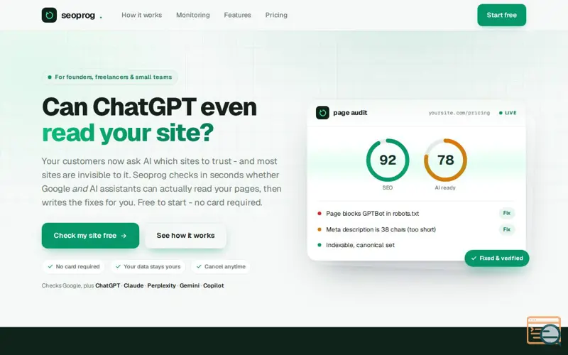 Screenshot of Seoprog