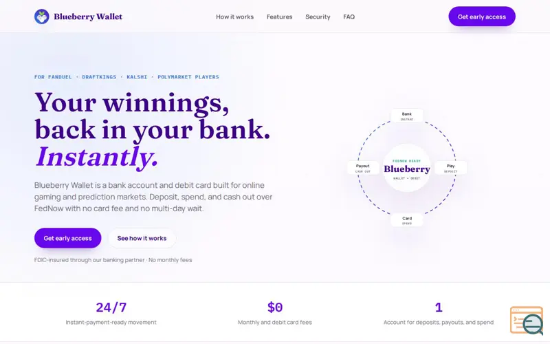Screenshot of Blueberry Wallet