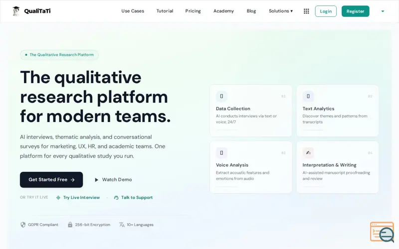 Screenshot of Qualitati