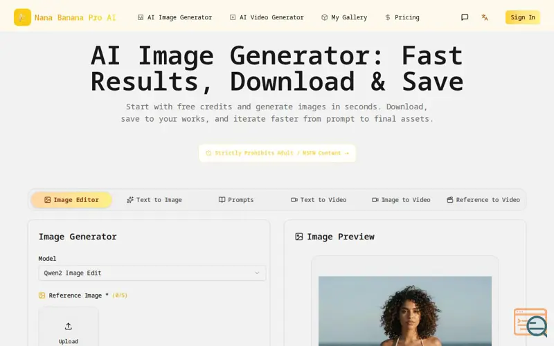 Screenshot of Nana Banana Pro