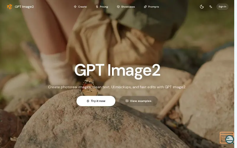 Screenshot of GPT Image2: AI Images, Text & UI